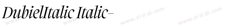 DubielItalic Italic字体转换